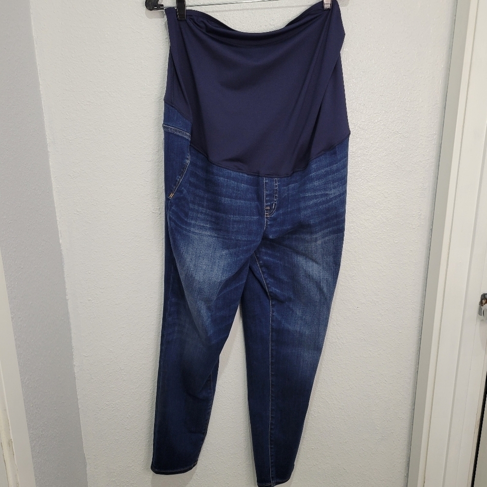Madewell Maternity Over The Belly Skinny Jeans Danny Wash NWT Sz 34 - Picture 5 of 7